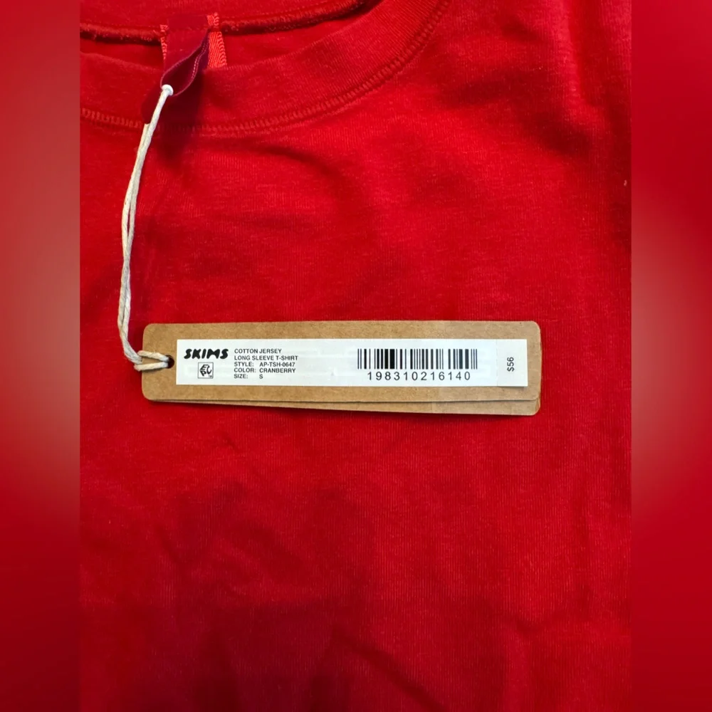 SKIMS COTTON JERSEY LONG SLEEVE T-SHIRT - Picture 5 of 10
